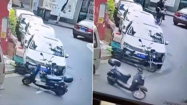 Viral Video: अपने आप चलने लगा पार्किंग में खड़ा स्कूटर, हैरान करने वाला वीडियो हुआ वायरल