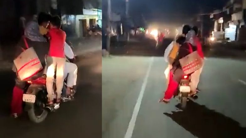 Viral Video: लापरवाही की हदें पार! एक बाइक पर पति-पत्नी और 5 बच्‍चे सवार, खतरे में डाली जान