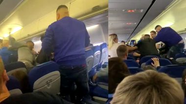 Viral Video: उड़ते विमान में जमकर मारपीट, बचाने वाले को भी पड़े लात-घूंसे, देखें वीडियो