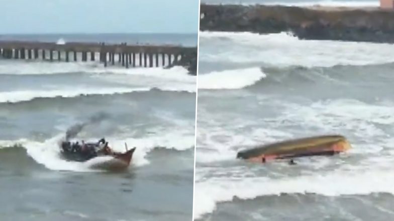Cyclone Asani: चेतावनी के बावजूद ओडिशा के समुद्र में उतरे मछुआरे, उग्र लहरों ने पलट दी नाव- Video