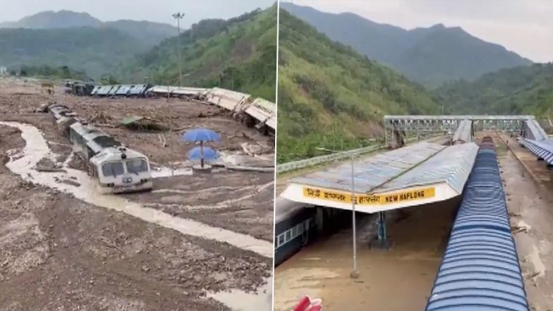 Assam Floods: बाढ़ से भारी तबाही, दीमा हसाओ जिले का खुबसूरत रेलवे स्टेशन हुआ मलबे में तब्दील