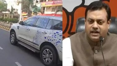 VIDEO: BJP नेता संबित पात्रा के काफिले पर हमला,  NSUI के कार्यकर्ताओं ने फेंके टमाटर और स्याही