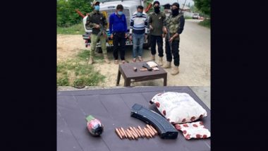 J-K: कश्मीर में नार्को-टेरर मॉड्यूल का भंडाफोड़, हेरोइन और हथियार सहित 2 आतंकी सहयोगी गिरफ्तार