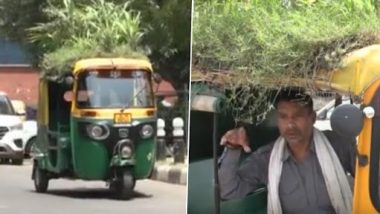 Viral Video: दिल्ली ऑटोरिक्शा ड्राइवर ने यात्रियों को ठंडा रखने के लिए अपने वाहन के ऊपर प्राकृतिक एयर कंडीशनर लगाया, देखें वीडियो