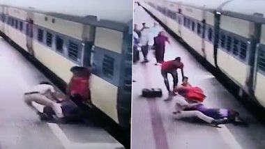 RPF Constable Saves Life: ओडिशा आरपीएफ हेड कांस्टेबल ने महिला यात्री को भुवनेश्वर रेलवे स्टेशन पर प्लेटफॉर्म गैप में गिरने से बचाया, देखें वीडियो
