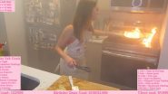 Viral Video: लाइवस्ट्रीमिंग कुकिंग सेशन के दौरान महिला ने अपना किचन जला दिया, देखें वीडियो