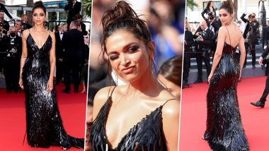 Cannes Film Festival 2022: Deepika Padukone ने रेड कारपेट पर ब्लैक गाउन पहनकर दिखाया सेक्सी स्टाइल (See Pics)