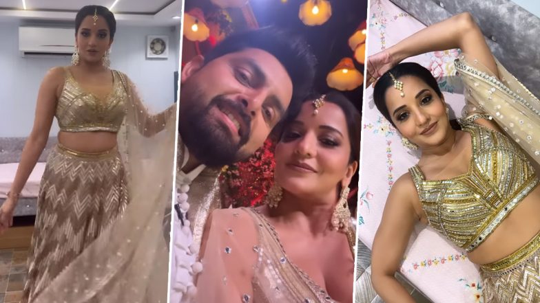भोजपुरी एक्ट्रेस Monalisa ने गोल्डन लहंगा पहनकर दिखाई हॉट अदा, Instagram Reels पर Viral हुआ Video