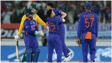 India vs Australia, 3rd T20I 2022, Hyderabad Weather Report: राजीव गांधी अंतर्राष्ट्रीय क्रिकेट स्टेडियम में पिच और मौसम का पूर्वानुमान रिपोर्ट देखें