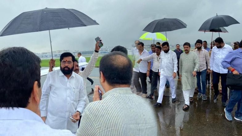 Maharashtra Politics: सीएम एकनाथ शिंदे अपने विधायकों के साथ गोवा से मुंबई पहुंचे, विधानसभा का सत्र कल