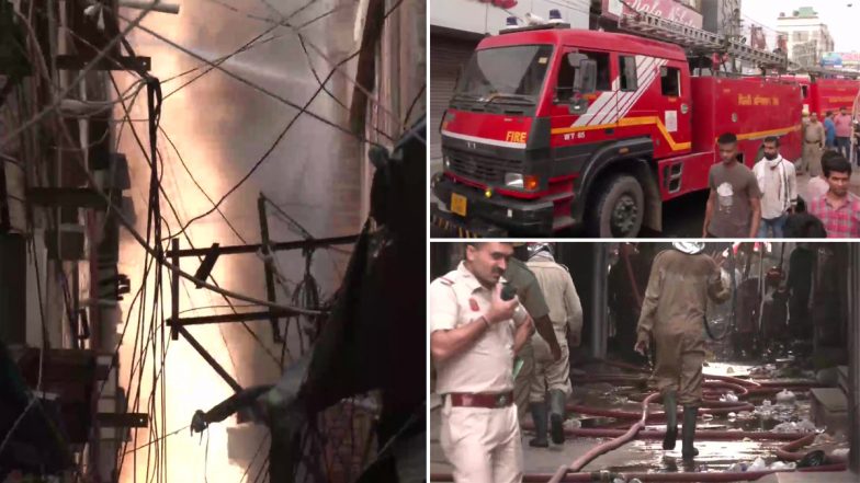 दिल्ली: करोल बाग के गफ्फार में जूता बाजार में लगी आग, मौके पर दमकल की 25-30 गाड़िया