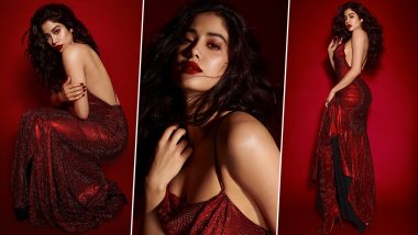 Janhvi Kapoor ने थाई स्लिट ड्रेस पहनकर दिखाई अपनी हॉट अदाएं, Sexy Photos देखकर छूट जाएंगे पसीने