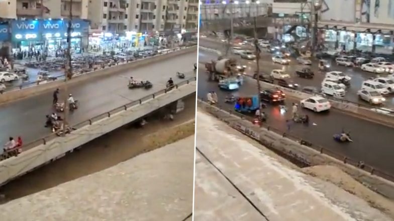 Sanpada Bike Accidents Fact Check: सड़क पर एक के बाद एक गिरी कई बाइक, सानपाड़ा नहीं बल्कि पाकिस्तान के कराची का है वीडियो