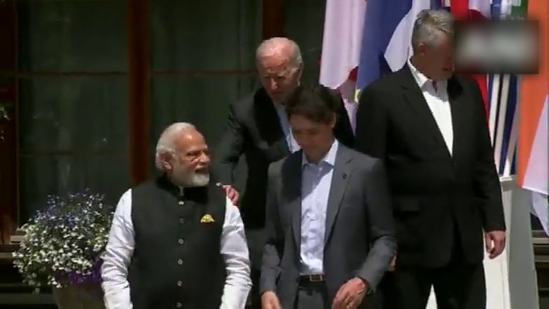 VIDEO: कनाडा के पीएम से बात कर रहे थे प्रधानमंत्री मोदी, अचानक पीछे से आ गए अमेरिकी राष्ट्रपति, जानें फिर क्या हुआ