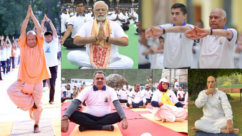 International Yoga Day 2022: पीएम से लेकर केंद्रीय मंत्री व सांसदों ने किया योग, Photos में देखिये झलक