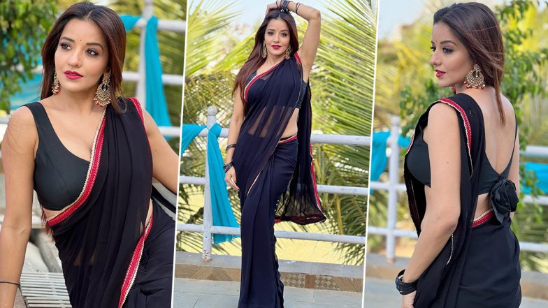 Monalisa Hot Photos: भोजपुरी एक्ट्रेस मोनालिसा ने ब्लैक साड़ी में दिखाया देसी भाभी लुक, सेक्सी फोटोज हुई वायरल