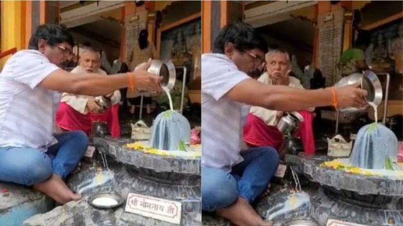 Maharashtra: उद्धव ठाकरे के नेतृत्व में बनी रहे सरकार, इसलिए शिवसेना के कार्यकर्ता ने दूध से किया शिवलिंग का अभिषेक