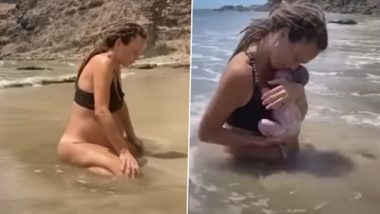 Viral Video Of Mom Giving Birth In Pacific Ocean: महिला ने समुद्र में दिया बच्चे को जन्म, वीडियो आग की तरह हो रहा है वायरल