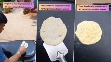 Dosa On Vespa Scooter: चिल-चिलाती धूप में वेस्पा स्कूटर पर शख्स ने बनाया डोसा, देखें वीडियो