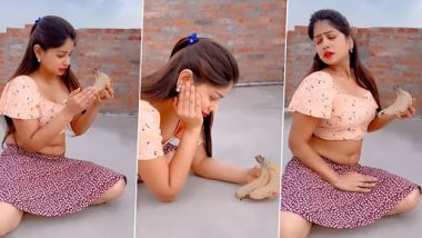 Desi Girl Fun With Banana: खुबसूरत लड़की ने केले के साथ बनाया मजेदार वीडियो, इन्टरनेट पर तेजी से हो रहा है वायरल
