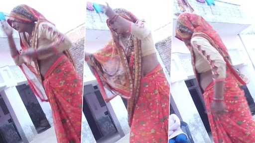 Desi Bhabhi Dehati Dance देसी भाभी ने साड़ी पहनकर घूंघट में किया देहाती डांस वीडियो ने इंटरनेट 