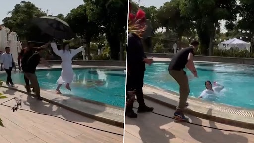 Sunny Leone Thrown In Swimming Pool: सनी लीओन को शख्स ने स्विमिंग पूल में दिया धक्का, हुआ ऐसा हाल