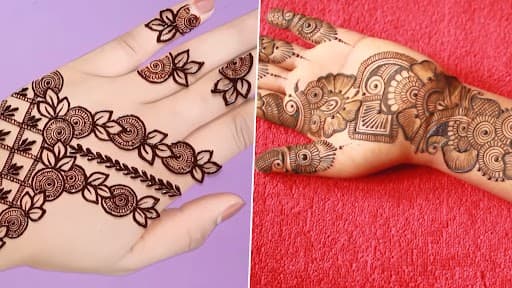 हरतालिका तीज के मौके पर हाथों में लगाएं मेहंदी के ये लेटेस्‍ट डिजाइन -  Mehndi design for Hartalika Teej