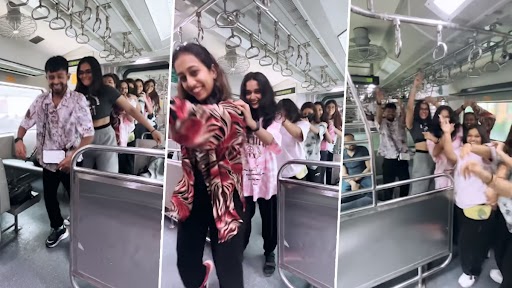 Viral Video: एसी मुंबई लोकल ट्रेन में यंगस्टर्स ने 'गेला गेला गेला' गाने पर किया डांस, वीडियो वायरल