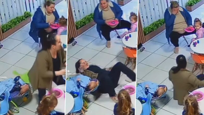 Viral Video: छोटे बच्चे ने की ऐसी हरकत कि कुर्सी पर बैठते-बैठते जमीन पर गिरी महिला, वीडियो देख आ जाएगी हंसी