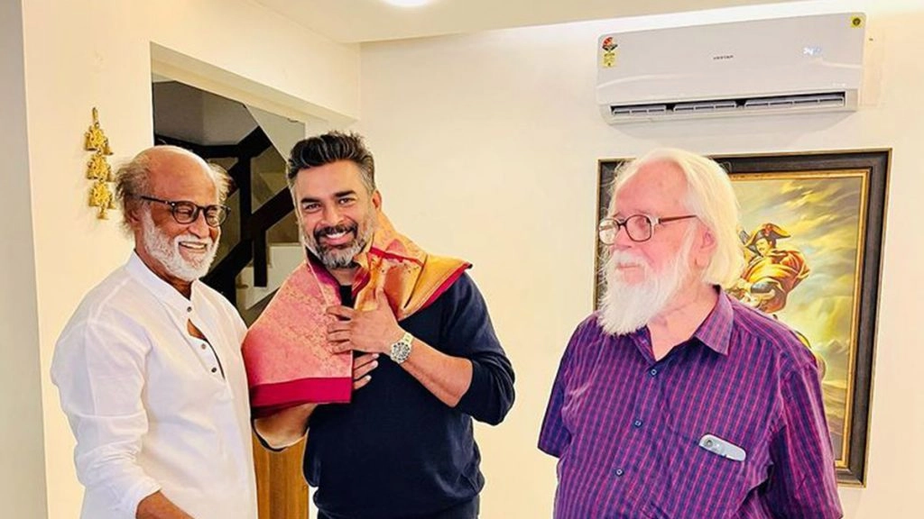 रजनीकांत ने आर माधवन को 'रॉकेट्री' के लिए किया सम्मानित