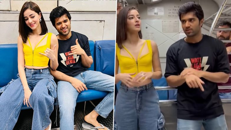 Vijay Deverkonda और Ananya Panday ने मुंबई की लोकल ट्रेन में किया सफर, Liger के प्रमोशन्स में जुटे हैं स्टार्स (See Pics)
