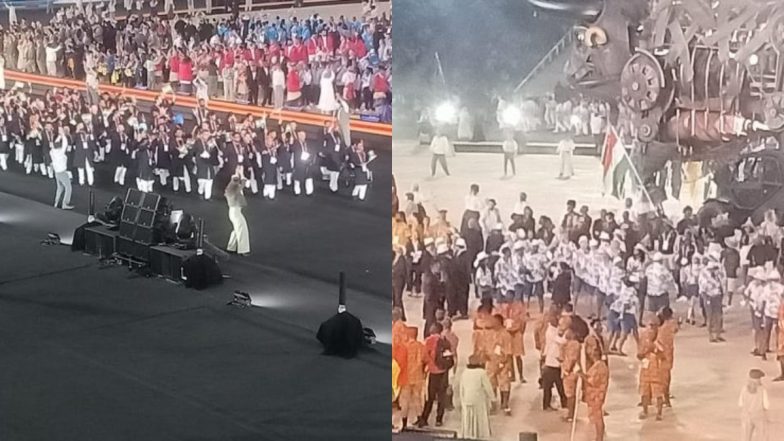 Commonwealth Games 2022: ध्वजवाहक PV Sindhu और Manpreet Singh समेत भारतीय दल, यहां देखें ओपनिंग सेरेमनी की तस्वीरें