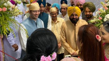 Bhagwant Mann Wedding: पंजाब के सीएम भगवंत मान की गुरप्रीत कौर के साथ शादी, समारोह में केजरीवाल और आप सांसद राघव चड्ढा हुए शामिल- Watch Pic