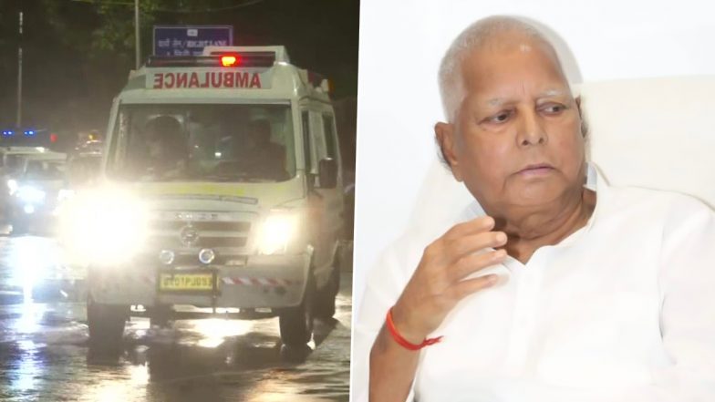 RJD प्रमुख लालू यादव को बेहतर इलाज के लिए पटना से दिल्ली लाया गया, AIIMS में होगा उपचार