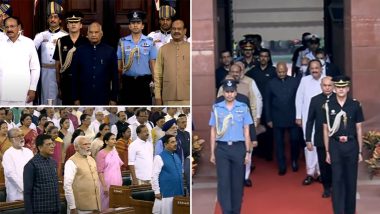 Ram Nath Kovind Farewell: राष्ट्रपति रामनाथ कोविंद को संसद की दोनों सदनों की तरफ से दी जा रही है विदाई- Watch Pics