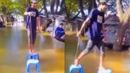 बारिश में कीचड़ से बचने के लिए शख्स ने लगाया अद्भुत जुगाड़, Viral Video देख आप भी पकड़ लेंगे अपना सिर