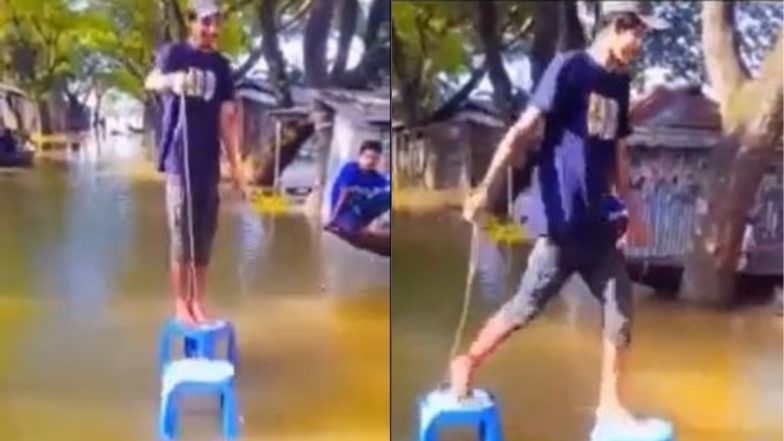 बारिश में कीचड़ से बचने के लिए शख्स ने लगाया अद्भुत जुगाड़, Viral Video देख आप भी पकड़ लेंगे अपना सिर