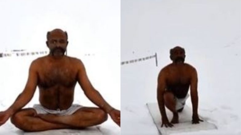 लद्दाख में 18 हजार फीट की ऊंचाई पर ITBP के अधिकारी ने शून्य के तापमान में किया सूर्य नमस्कार, देखें वीडियो