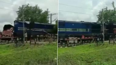कर्नाटक: बीदर के बहलकी क्रॉसिंग पर ट्रक से टकराई ट्रेन, किसी के घायल होने की खबर नहीं