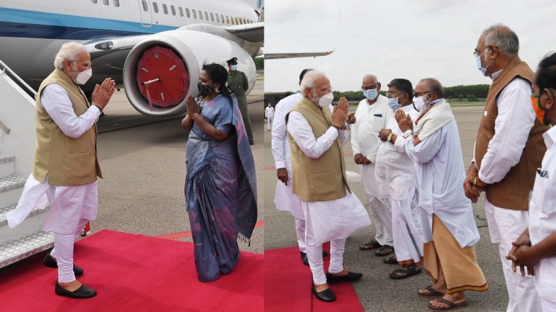 PM Modi In Telangana: हैदराबाद पहुंचे पीएम मोदी, एयरपोर्ट पर रिसीव करने नहीं गए केसीआर