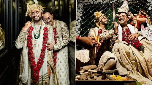 गे कपल एक पारंपरिक समारोह में बंधे शादी के बंधन में, देखें वीडियो