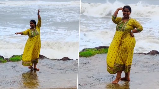 Viral Video: महिला ने आलिया भट्ट और रणबीर कपूर की फिल्म ब्रह्मास्त्र के गाने 'केसरिया' पर समंदर किनारे किया डांस, वीडियो वायरल