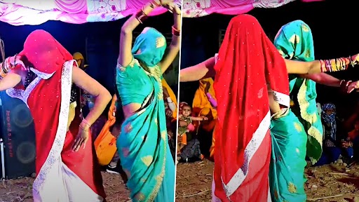 Bhabhi Dance: शादी में आई भाभी का डांस देखते रह गए गांव के लोग, कमर मटकाकर स्टेज पर लगाई आग  ‌