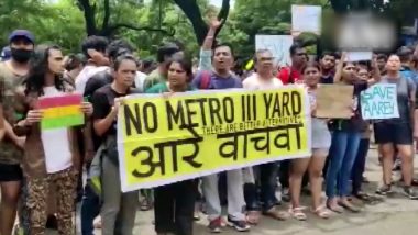 मुंबई: Aarey में मेट्रो कार शेड को लेकर फिर भड़के लोगों ने किया विरोध-प्रदर्शन