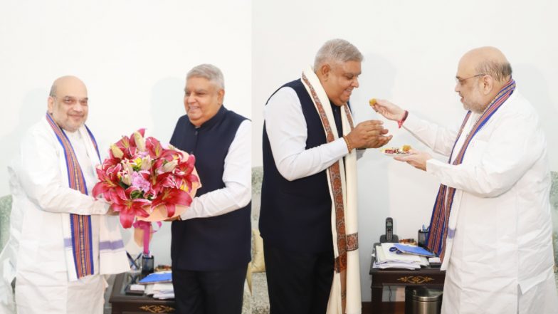 Vice Presidential Election: NDA के उपराष्ट्रपति उम्मीदवार जगदीप धनखड़ ने गृहमंत्री अमित शाह से की मुलाकात