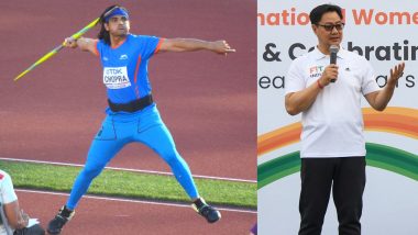 Neeraj Chopra Wins Silver Medal: नीरज चोपड़ा ने रचा इतिहास, केंद्रीय कानून मंत्री किरेन रिजिजू ने दी बधाई