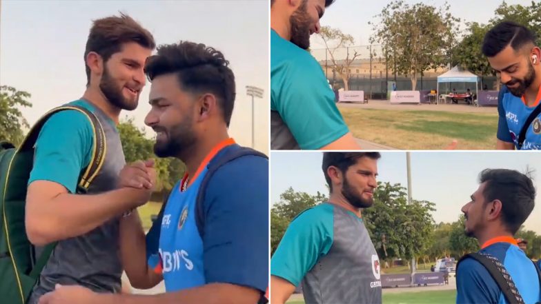 Asia Cup 2022: एशिया कप में भारत बनाम पाक मैच से पहले विराट कोहली, ऋषभ पंत और अन्य भारतीय सितारे चोटिल शाहीन अफरीदी के साथ मिलते दिखे- विडियो देखे