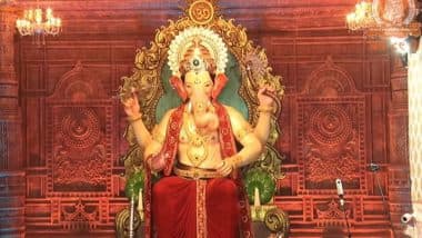 Lalbaugcha Raja 2022 First Look Photos OUT: मुंबई की लालबागचा राजा सार्वजनिक गणेशोत्सव मंडल की प्रसिद्ध गणपति मूर्ति के मुख दर्शन, तस्वीर और वीडियो देखें