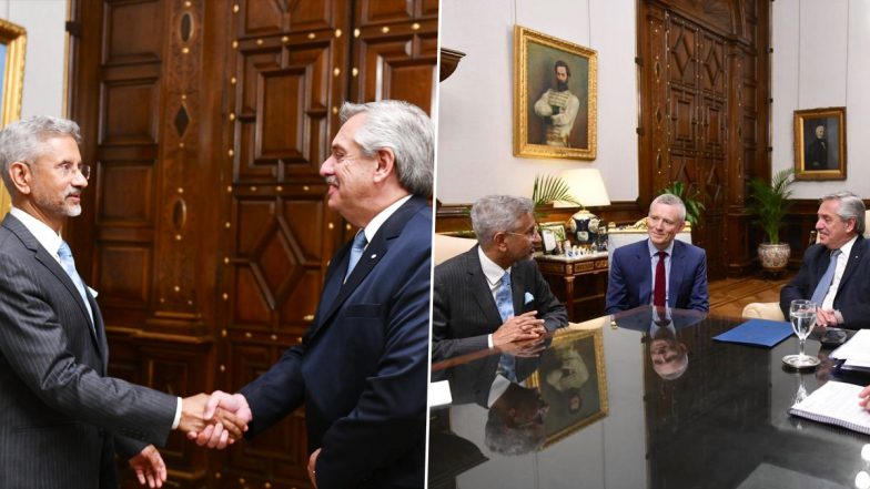 MAE Dr. S. Jaishankar Argentina Tour: विदेश मंत्री डॉ. S. जयशंकर अर्जेंटीना के राष्ट्रपति और वित्त मत्री से की मुलाकात