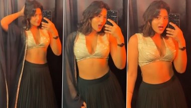 Anjali Arora ने&nbsp;डीप नेक गोल्डन ब्लाउज पहन दिए सेक्सी पोज, Kacha Badam Girl की हॉटनेस देख यूजर्स का दिल हुआ धक-धक (Watch Video)